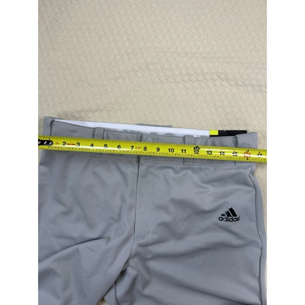 NEW Adidas Baseball Pants Aeroready Relaxed Fit Open Bottom | Grey | Size Large
